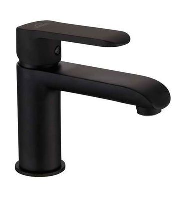 Waschtischarmatur Wasserhahn Kleine SIROS Mischbatterie für Badezimmer in Schwarz