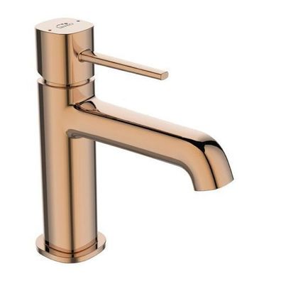 Waschtischarmatur Wasserhahn Kleine POLA Mischbatterie in Rosegold + Click-Clack