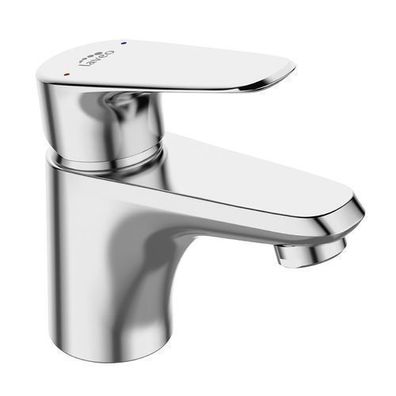 Waschtischarmatur Wasserhahn Kleine RONDO Mischbatterie in Silber + Click-Clack