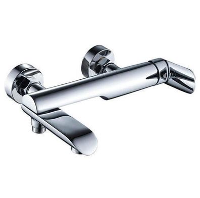 Badewannenarmatur Wasserhahn ALEA Wannenarmatur für Badezimmer in Silber