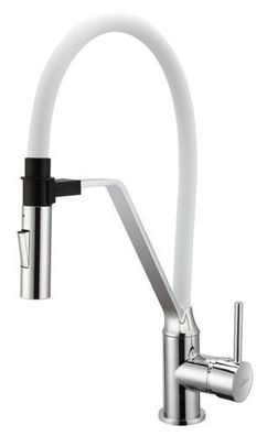 Küchenarmatur Wasserhahn TERRA Küchenmischer mit Magnetgriff für Küche in Weiß