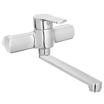 Küchenarmatur Wandmontage Wasserhahn VERSO Küchenmischer für Küche in Silber