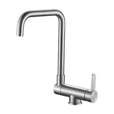 Küchenarmatur Wasserhahn BONA Küchenmischer für Küche in Silber klappbarem Auslauf