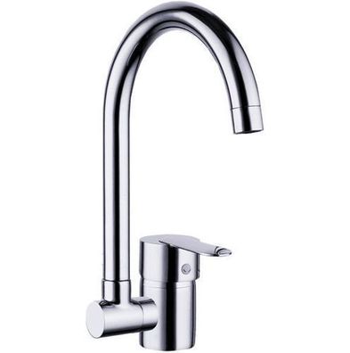 Küchenarmatur Wasserhahn LILA Küchenmischer für Küche in Silber klappbarem Auslauf