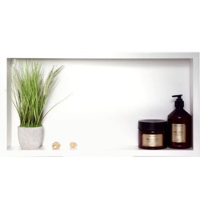 Duschnische Wandnische WALL BOX ONE 30x60x7 Weiß | Duschablage Unterputz