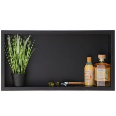 Duschnische Wandnische WALL BOX ONE 30x60x7 Schwarz | Duschablage Unterputz
