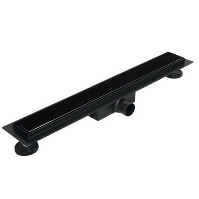 Duschrinnen Edelstahl G-DRAIN NEXT 80 cm in Schwarz, Abfluss Befliesbar 2in1