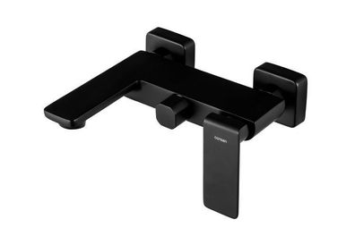 Badewannenarmatur Wasserhahn TRINO Wannenarmatur Wannenbatterie in Schwarz