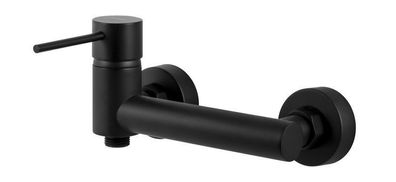 Brausearmatur Wasserhahn LUGO Brausebatterie für Badezimmer in Schwarz, Duschmischer