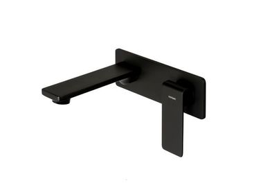 Waschtischarmatur Unterputz Wasserhahn TRINO Mischbatterie für Badezimmer in Schwarz
