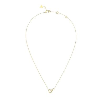 Guess Schmuck Damen-Kette Herz Unendlichkeitszeichen Goldfarben JUBN05530JWYGT/U
