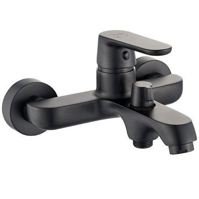 Badewannenarmatur Wasserhahn DIMA Wannenarmatur für Badezimmer Schwarz Wannenbatterie