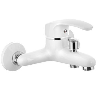 Badewannenarmatur Wasserhahn KAKADU Wannenarmatur für Badezimmer Weiß Wannenbatterie