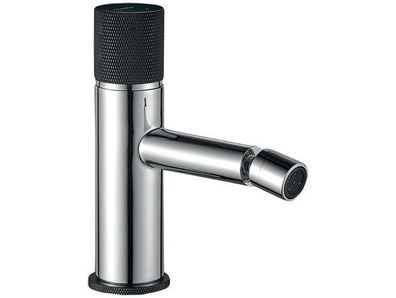 Bidetarmatur Wasserhahn PEROS Bidetmischer Badezimmer in Chrom-Schwarz + Click-Clack