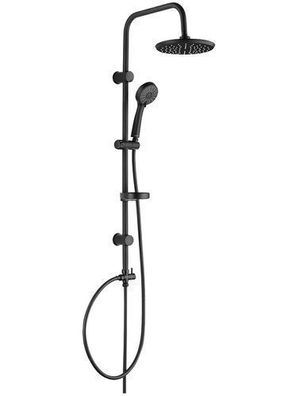 Regendusche set Handbrause CENTO Duschsystem in Schwarz Brausegarnitur Duschgarnitur