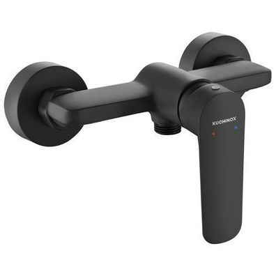 Brausearmatur Wasserhahn GAVA Brausebatterie für Badezimmer in Schwarz Duschbatterie