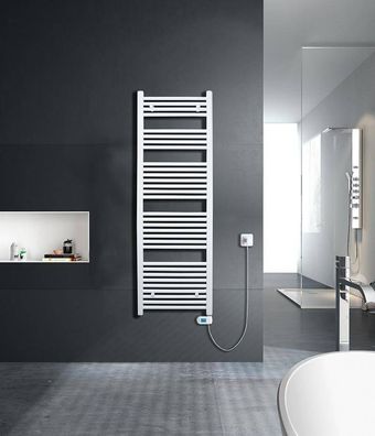 Elektrischer Badheizkörper Breite: 600 mm Gerade Weiß R01E