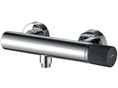 Brausearmatur Wasserhahn PEROS Brausebatterie Badezimmer Chrom-Schwarz Duschbatterie