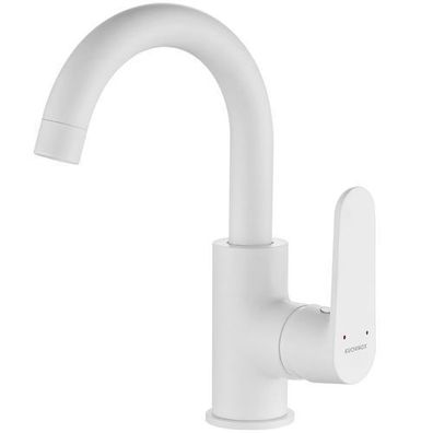 Waschtischarmatur Wasserhahn Hoch DIMA Mischbatterie Waschtischmischer in Weiß