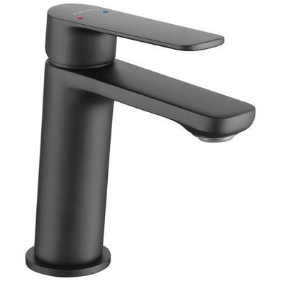 Waschtischarmatur Wasserhahn Kleine GAVA Mischbatterie in Schwarz + Click-Clack