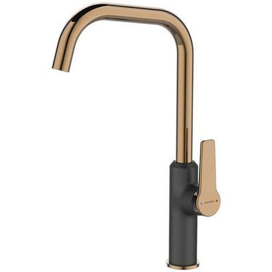 Küchenarmatur Wasserhahn ALANIS Küchenmischer Küche Schwarz-Roségold Spültischarmatur