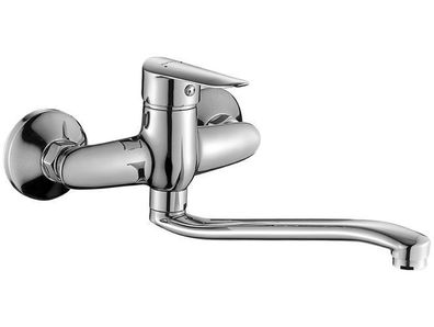 Küchenarmatur Wandmontage CENTO Küchenmischer für Küche in Chrom Spültischarmatur