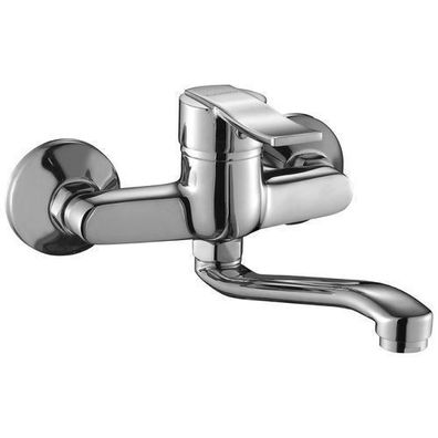 Küchenarmatur Wandmontage MADERA Küchenmischer für Küche in Chrom Spültischarmatur