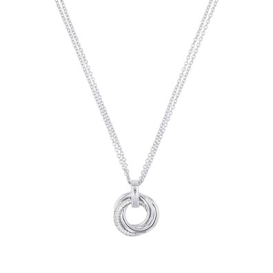Joop! Kette mit Anhänger 2040543 Silber 925, rhodiniert, Zirkonia