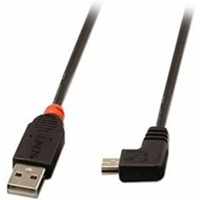 LINDY USB 2.0 Kabel Typ A/Mini-B 90° gewinkelt M/M 2m
