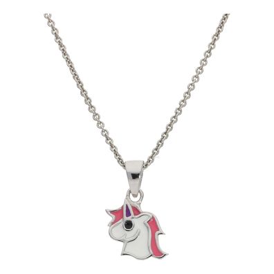 Ketten Anhänger Einhorn 925 Silber Kinder bunt emailliert JL10-02-3717