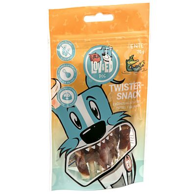 Lov&Ed Twister-Snack Ente, 70g - Kau-Leckerli für Hunde