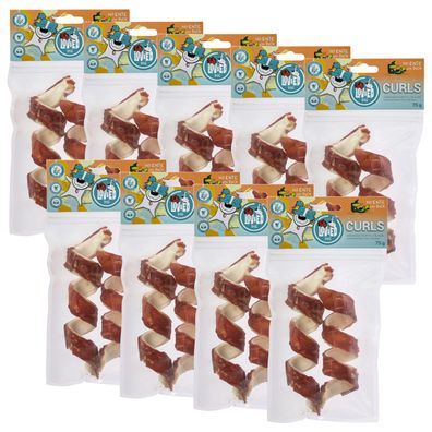 Lov&Ed Curls Ente, 9x 2 Stück - Gedrehte Kauknochen für Hunde
