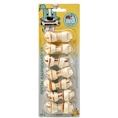 Lov&Ed Kauknochen Huhn, XS - Mit Dental-Effekt, 85g