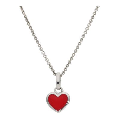 Ketten Herzanhänger 925 Silber JL10-02-3677 rot emailliert
