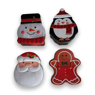 3er Set Christmas Keksdosen Gebäckdose Plätzchendose Weihnachten Blechdose NEU