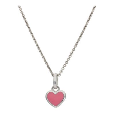 Ketten Anhänger Herz rosa emailliert 925 Silber JL10-02-3675