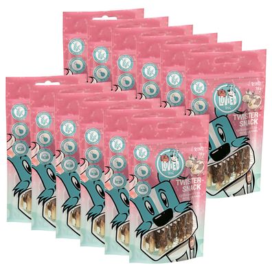 Lov&Ed Twister-Snack Rind, 12x 70g - Kau-Leckerli für Hunde