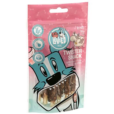 Lov&Ed Twister-Snack Rind, 70g - Kau-Leckerli für Hunde