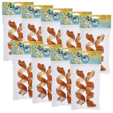 Lov&Ed Curls Huhn, 9x 2 Stück - Gedrehte Kauknochen für Hunde