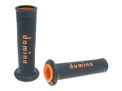 DOMINO Griffgummi "A010" Typ: Road Racing, offen, schwarz / oran