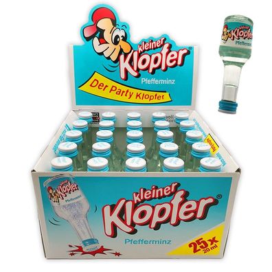 Kleiner Klopfer Pfefferminz, 18% Vol. 25 x 0,02 l Partybox