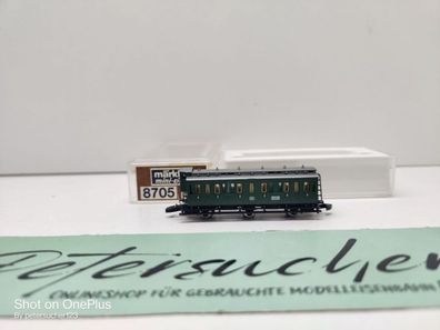 Märklin Z DC 8705 D-Zug Abteilwagen m Brmshs / 2. Kl. / B3pr03 / DB / OVP