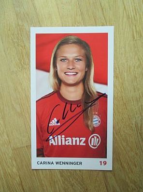 FC Bayern München Damen Saison 15/16 Carina Wenninger - handsigniertes Autogramm!!!