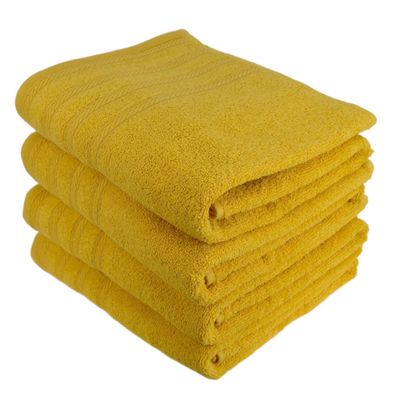Satz Frotteehandtücher UNI 70x130 cm 4 Stück gelb