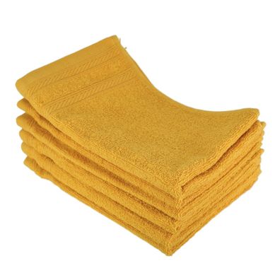 Set UNI Frottierhandtücher gelb 30x50 cm - 6 Stück