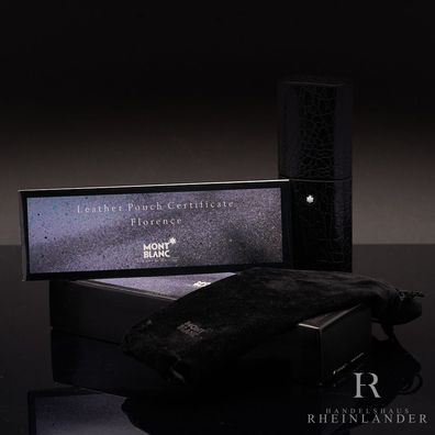 Montblanc Meisterstück 3er Leder Schwarz Köcher Florenz Leder Etui Florence OVP