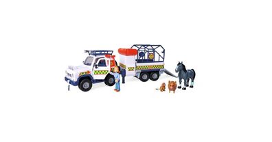 Feuerwehrmann Sam Tierrettung mit Anhänger - Simba 109252624 - (Spielwaren / Spielfah
