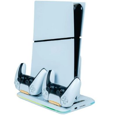 PS5 Ladestation mit Lüfter SLIM weiß - Bigben Interactive