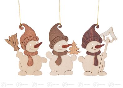 Baumschmuck Behang Schneemann (6) B= x H=ca 4 cmx7 cm NEU Erzgebirge Baumbehang