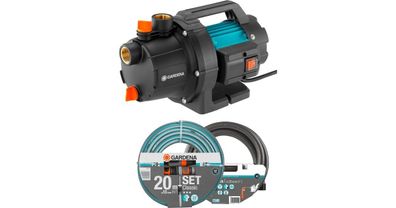 Gardena Gartenpumpe 3000/4 BASIC Set (türkis/schwarz, 600 Watt